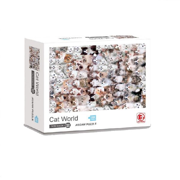 1000 Pieces Jigsaw Puzzles for Adults - Cat World