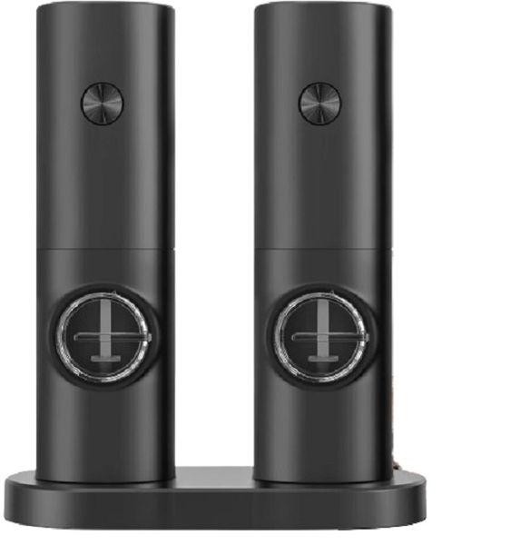 2-Piece Adjustable Electric Salt &amp; Pepper Grinder Set -Black