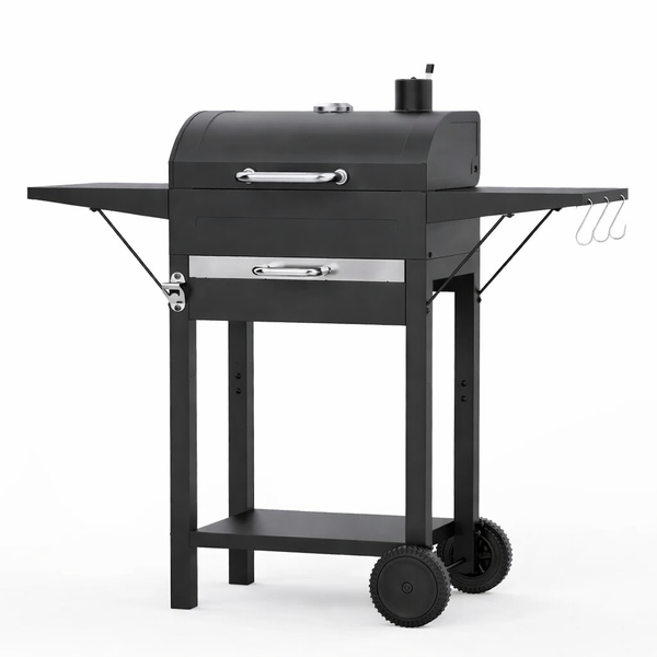 BraaiBoss Classic Charcoal Braai - Thermometer, Side Shelves &amp; Ash Tray
