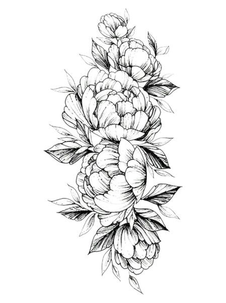 Flora Inspired Temporary Tattoo - Black