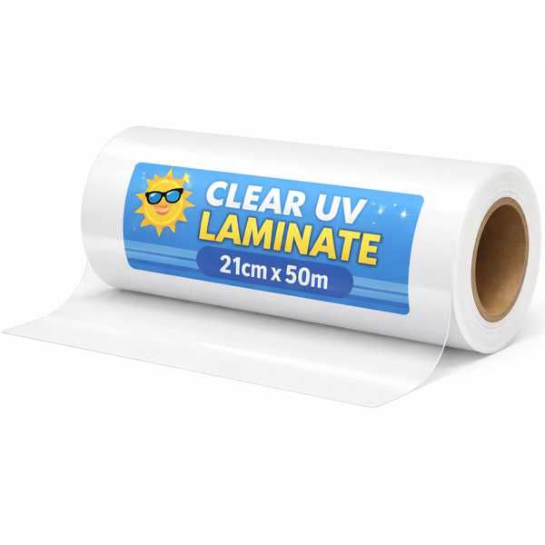 UV Cold Lamination Film - Glossy Protective Overlay for Stickers &amp; Prints