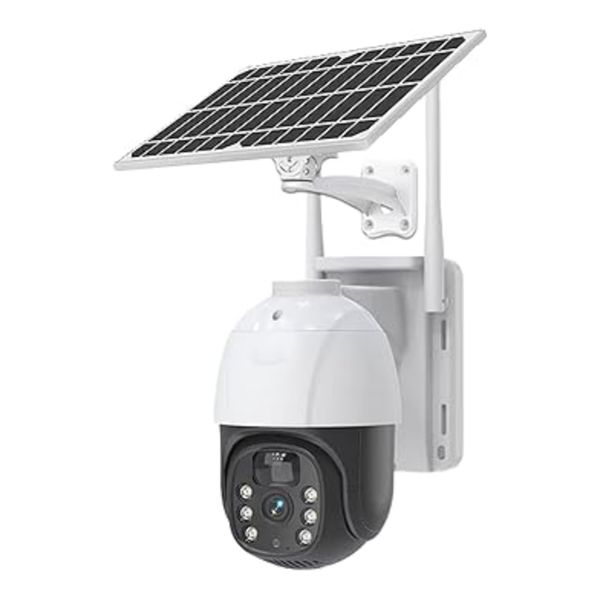 WiFi Solar Dome Camera, 2.8 Inch, White Packaging, V380 App Compatible