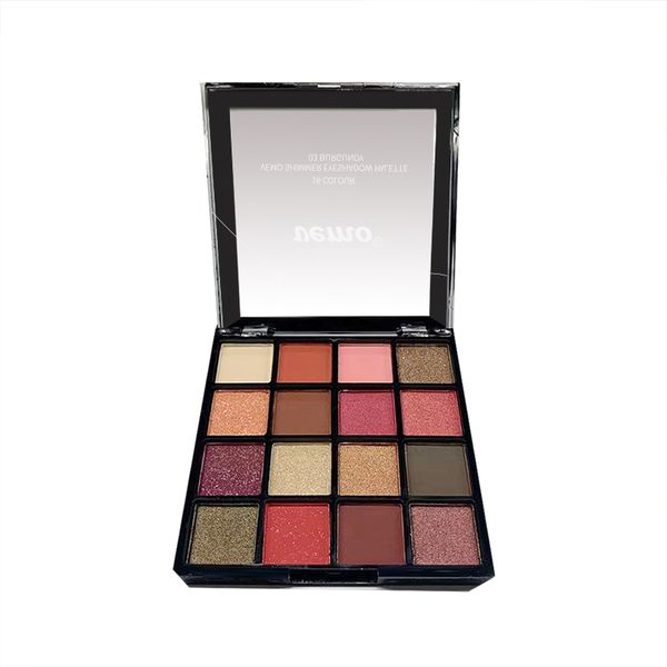 VEMO 16-Colour Shimmer Eyeshadow Palette -03 Burgundy