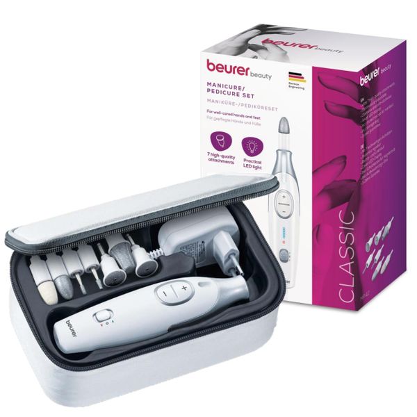 Beurer Electric Manicure &amp; Pedicure Nail Tool Set with 7 Attachments MP 42