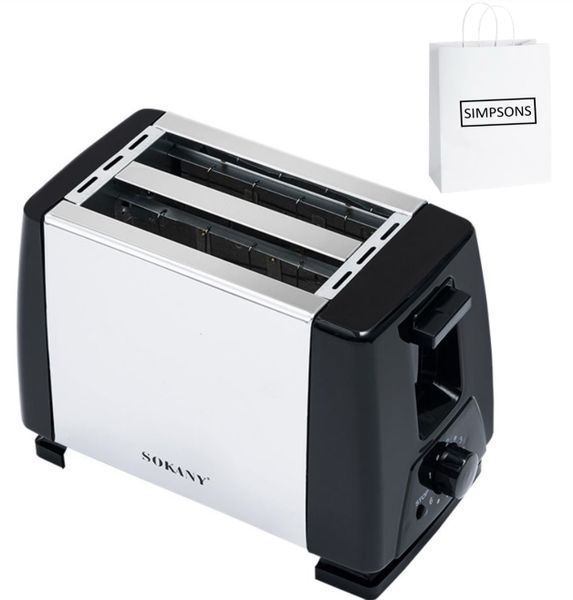 Simpsons - Extra-Wide Slot Toaster with Adjustable Temperature &amp; Simpsons Bag