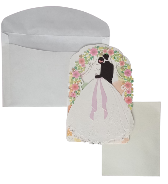 DIY Embossed Bride and Groom Wedding Invitation Kits