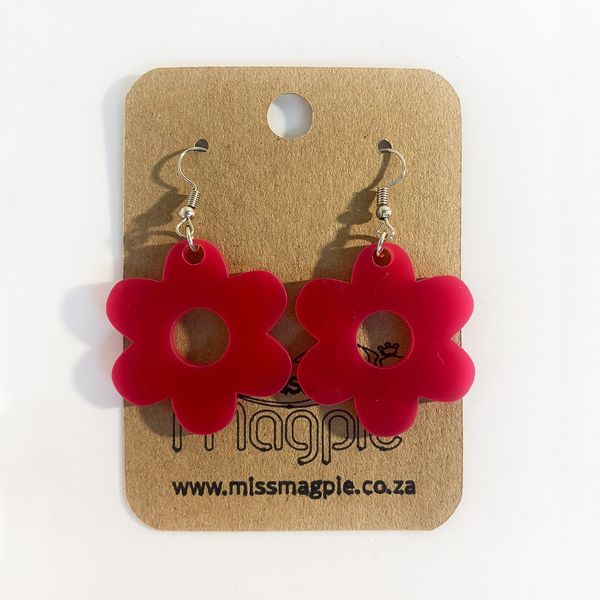 Miss Magpie Blush Petal Drop Earrings