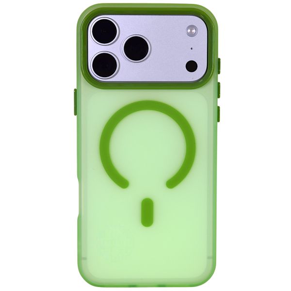 Magnetic Silicone Case with Neon Green Glow - Compatible with iPhone