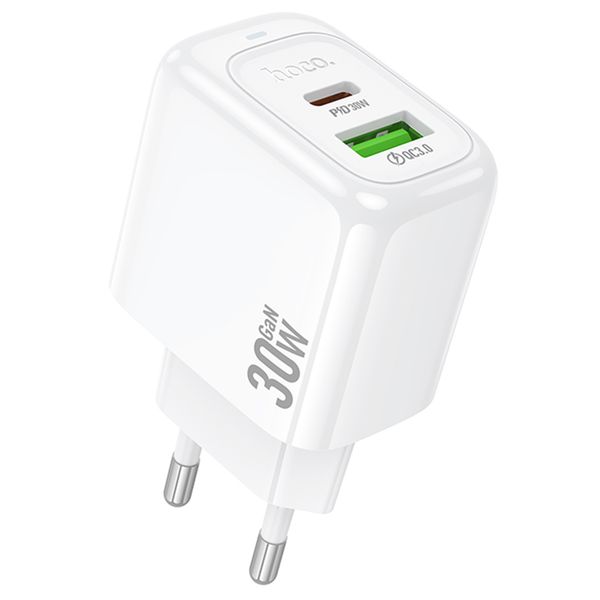 Fast i phone Charger Adapter 30Watt With Dual Ports-Hoco C55A