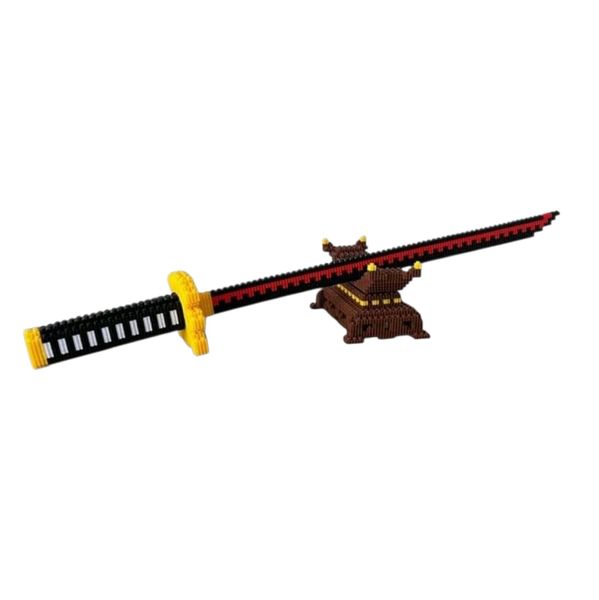 Anime Samurai Sword Interconnective Building Blocks with Sword Stand
