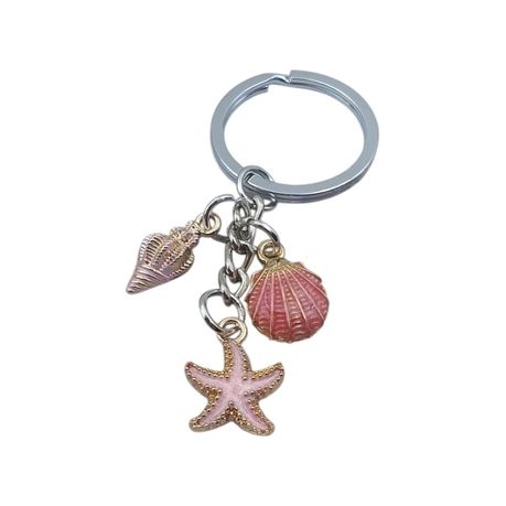 Shell & Starfish Ocean-Inspired Pendant Keychain - Multi-colour Image