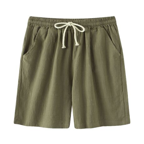 Mens cotton shorts with elastic waist and drawstring online