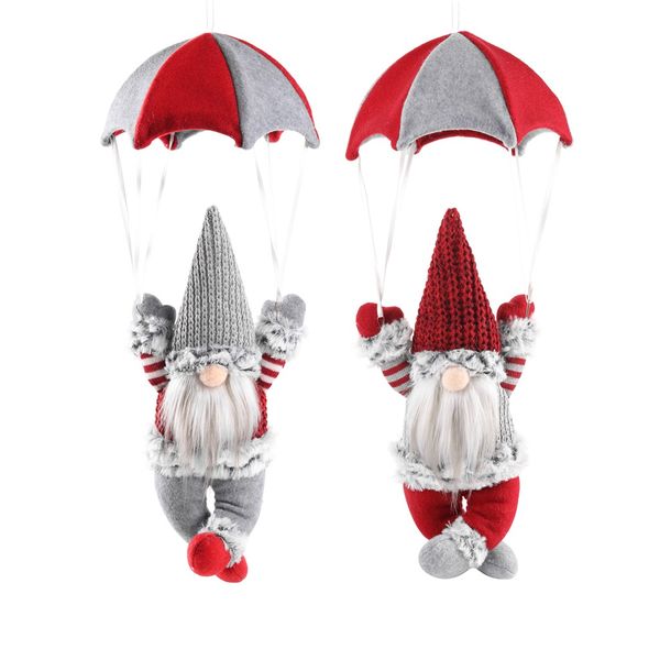 2 Pcs Christmas Gnome Parachute-Mode Scene Hanging Decorative Gifts