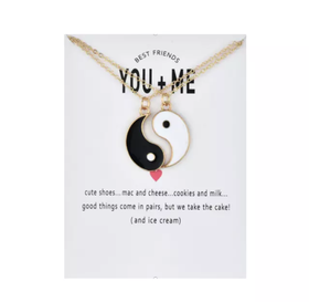 Yin yang 2 piece on sale necklace