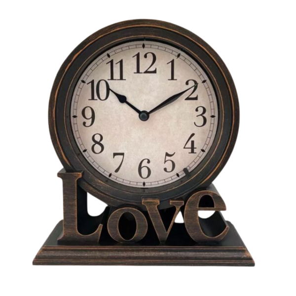 Retro Love Stand Analogue Clock
