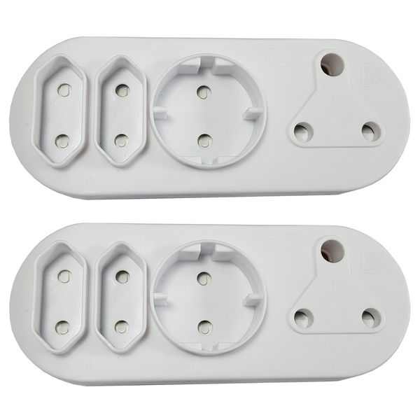 2 Pack: Direct Plug Adapter 1 X 16A With 2 X 5A image