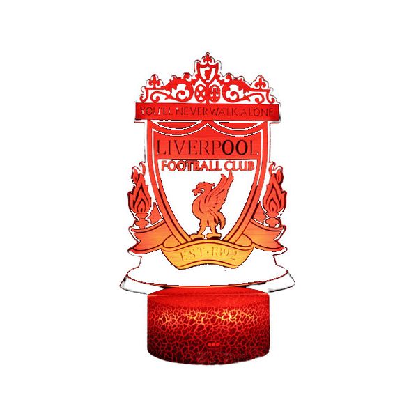 3D LED: Liverpool FC Optical Illusion Lamps Light|Smart Touch|Remote