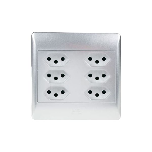 ACDC - 6x N-Type Outlet 4x4 C/W Silver C/P