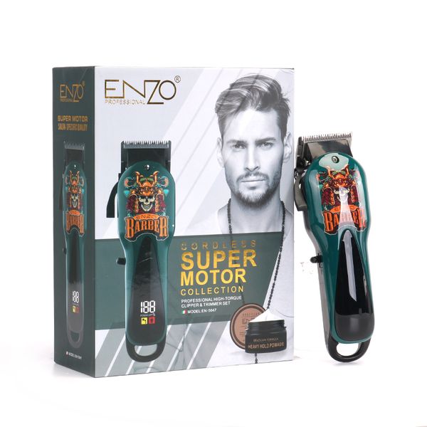 ENZO Professional Skull Metal Electric Hair Clipper Powerful Trimmer Set