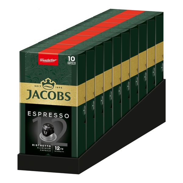 JACOBS Espresso Ristretto Intensity 12 - Coffee Capsules - 100 capsules