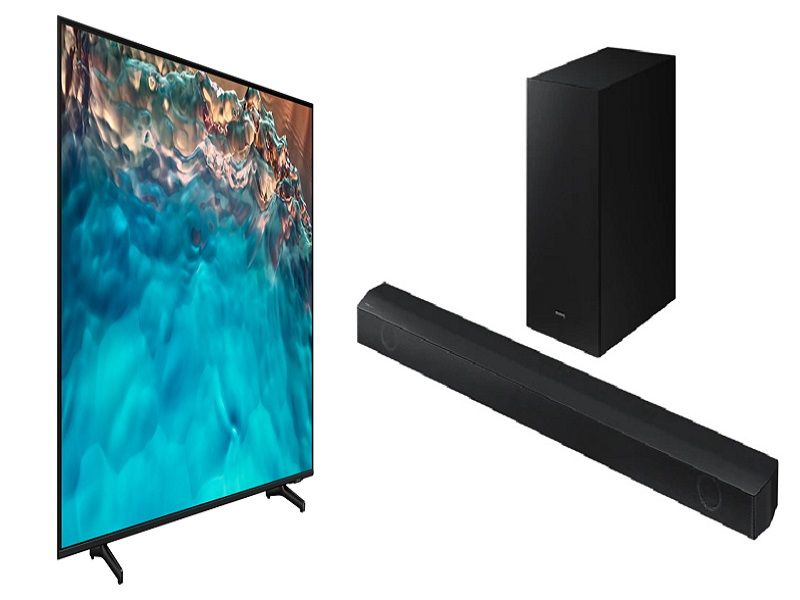 SAMSUNG 55 BU8000 CRYSTAL UHD 4K SMART+Samsung Soundbar HW-B550/XA