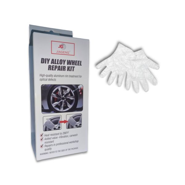 DIY Alloy Wheel Repair Kit &amp; Disposable Gloves