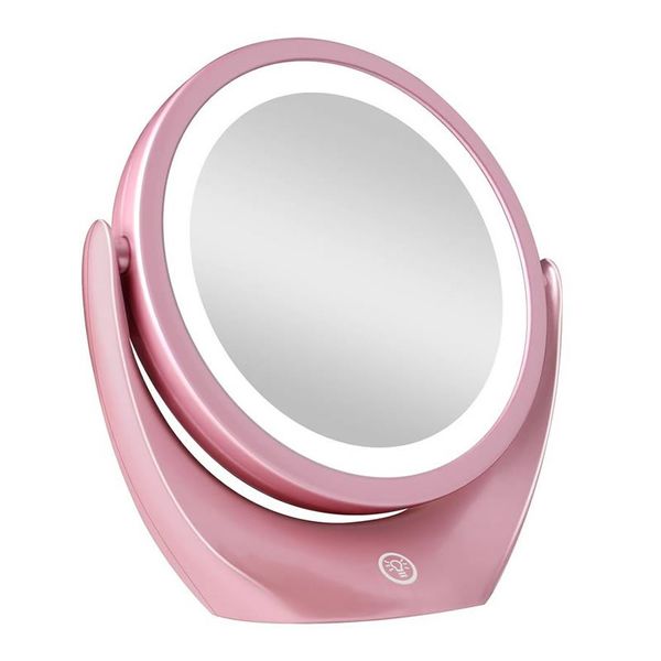 Double Sided 10x Magnifying LED Makeup Mirror