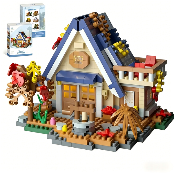 Forest Mystery Wooden House Building Blocks DIY Parent-Child Toy Gift