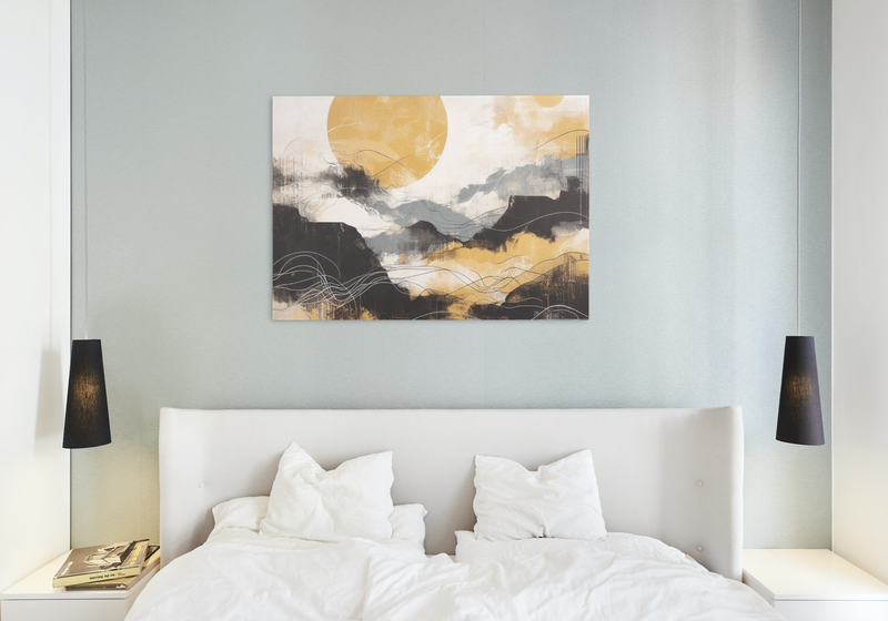 Canvas Wall Art: Yellow Moon