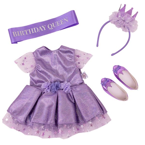 DesignaFriend Birthday Queen Outfit for 18inch - 46cm Fashion Doll
