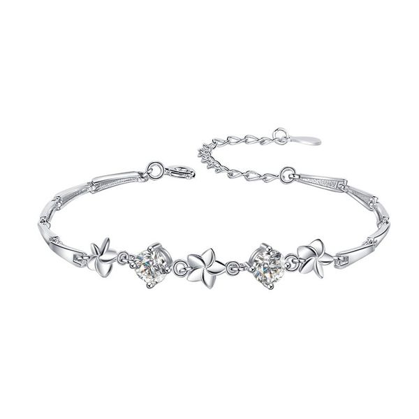 S925 Sterling Silver Women's Bracelet | 2×50ct Moissanite