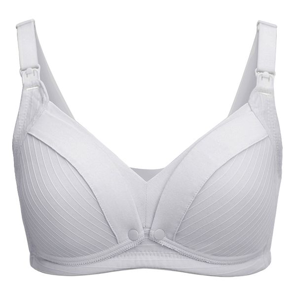 Unicoo Cotton Soft Nursing Bra - Light Grey - C Cup