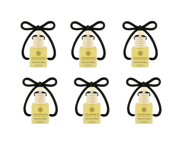 Youghazi Fragrance Praline Oud Car Diffuser 6x 10ml