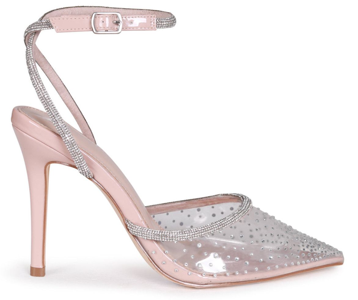Linzi Ladies - SHINE Perspex Nude Patent Heels - Nude Patent | Shop ...