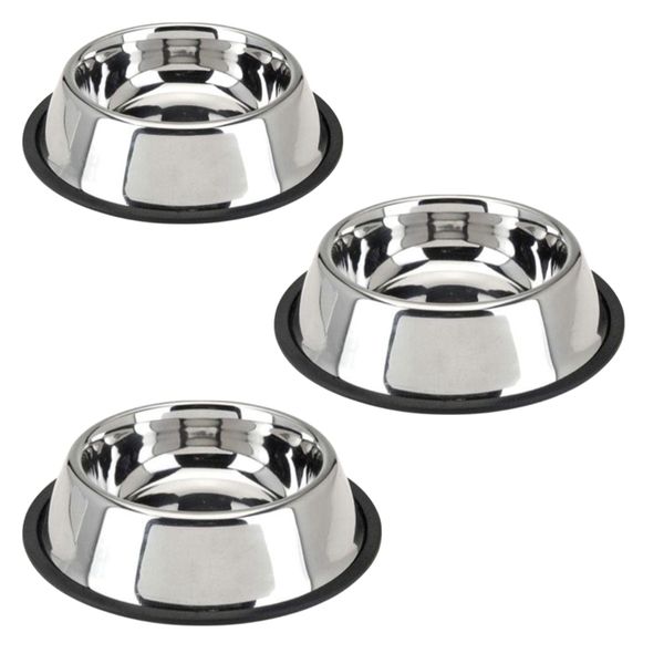 Pet Dog Food and Water Bowl Set of 3 (18cm)