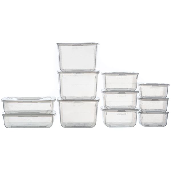 Homemark Ever Lid Food Containers Set - 11 Piece (Microwave &amp; Freezer Safe)