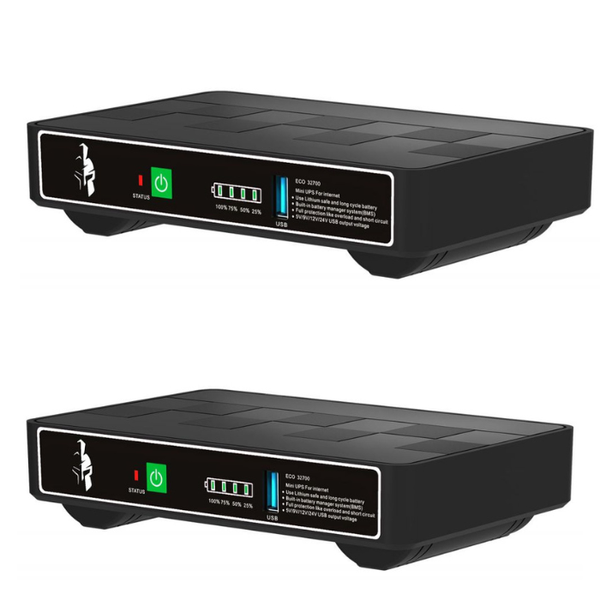 2 x TITAN Elecstor DC UPS Router Power Bank