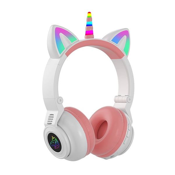 ZYF STN-27 Wireless Bluetooth Unicorn Headphone- White