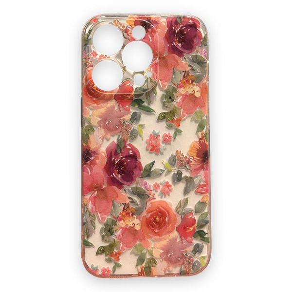 AMA Silicone Protective Floral Clear Phone Case For Samsung S22 Ultra