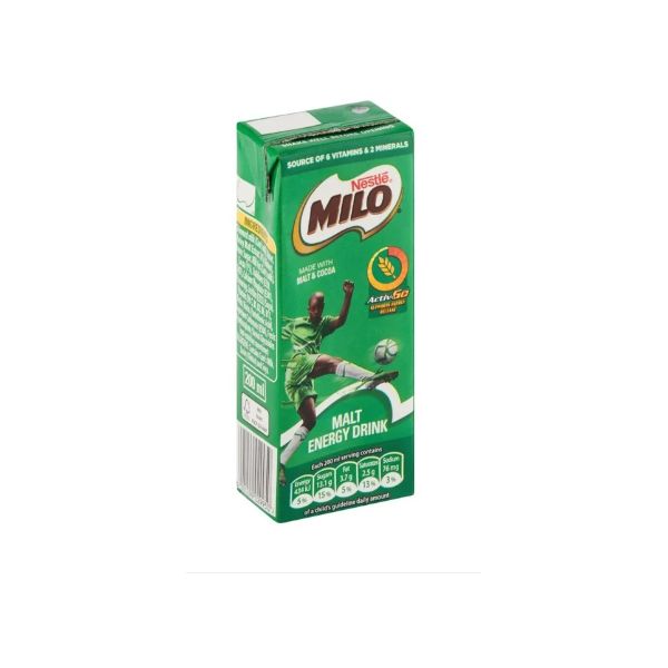 Nestle Milo Malt Energy Drink - 6 x 200ml