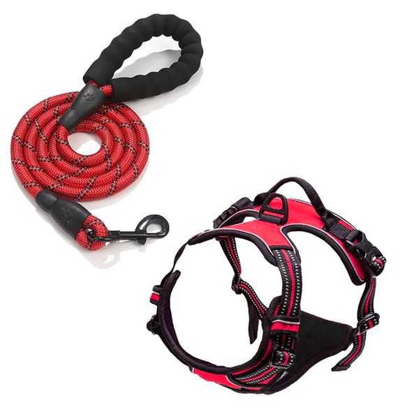 Dog Harness Dog Leash Reflective Dog Vest No-Pull Training Harness