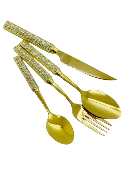 Dubai Bling Rhinestones Decor 20 Piece Cutlery Set