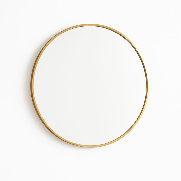 Gold Metal Round Mirror