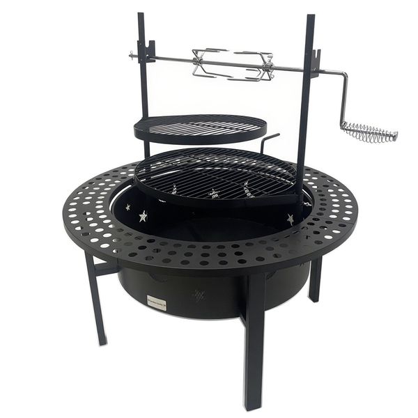Outdoor Buddy - Mega Multi-Functional Wood burning Fire Pit &amp; Grill