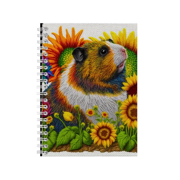 Embroidered GUINEA PIG2 Notebook Animal Gift Idea Notepad Pad 100