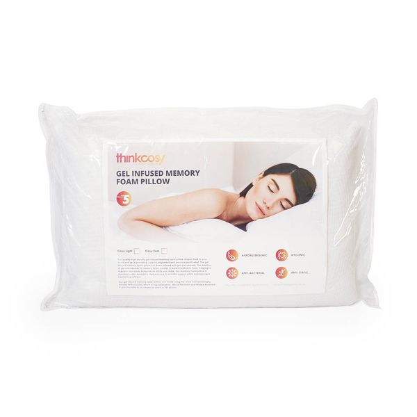 Memory Foam Pillow - Gel infused - Cosy Light - Thinckosy