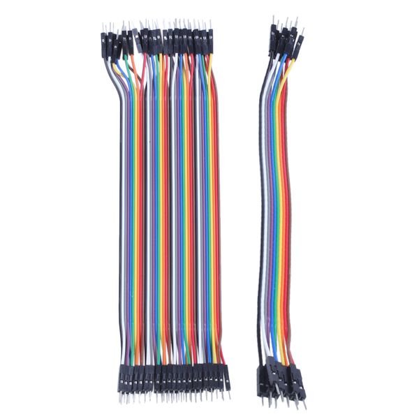 40pcs 20cm 2.54mm male to Breadboard jumper wire cable