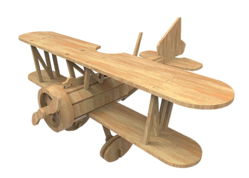 Curtiss Goshawk 3D Puzzle Wooden 3D Model Everything Laser