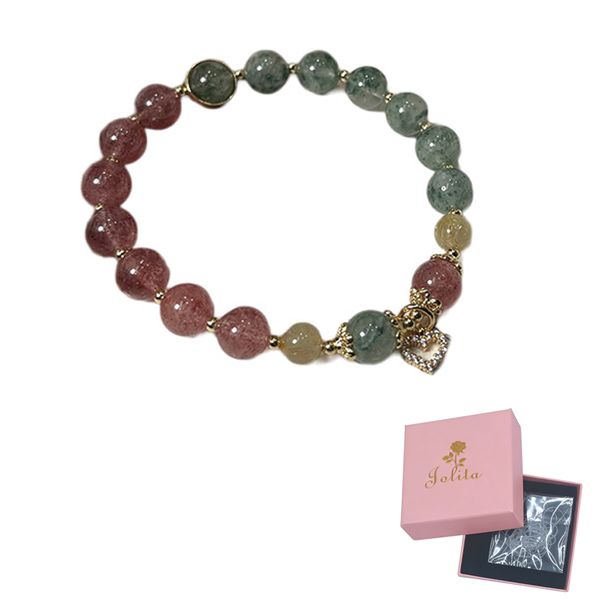 Jolita Natural Green Crystal Strawberry Crystal for Women- SL0026