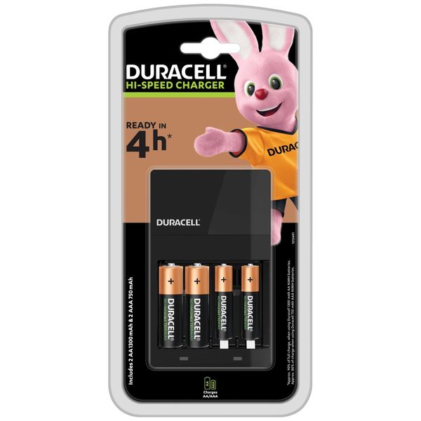 Duracell - Battery Charger - 1 Count - 4 Hours - General Purpose Batteries